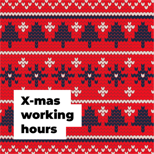 X-mas working hours