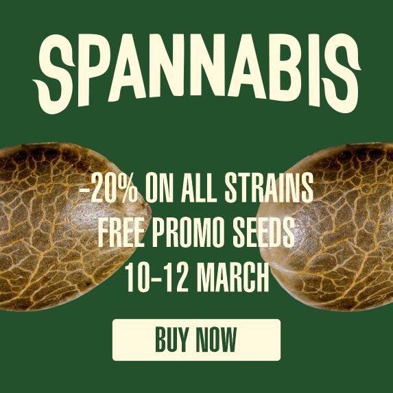 – 20% 𝐟𝐨𝐫 𝐚𝐥𝐥 𝐨𝐧𝐥𝐢𝐧𝐞 𝐨𝐫𝐝𝐞𝐫𝐬 during the Spannabis 🇪🇸