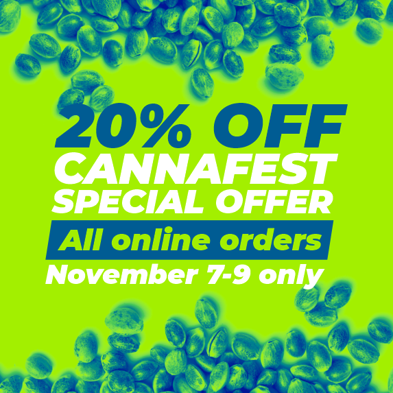 Cannafest offer: 20% off online orders!